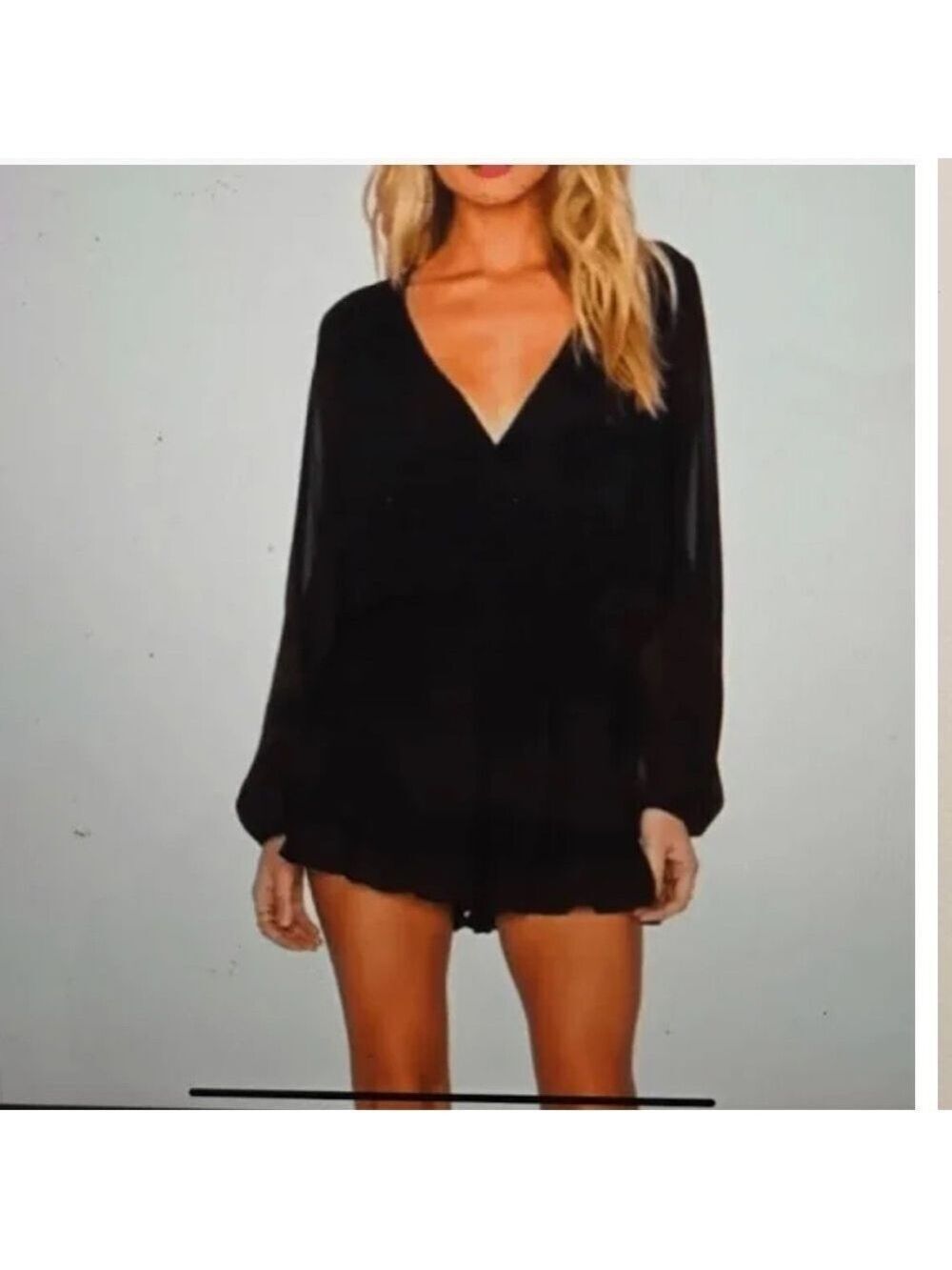 Show Me Your MuMu Black Long Sleeve Romper